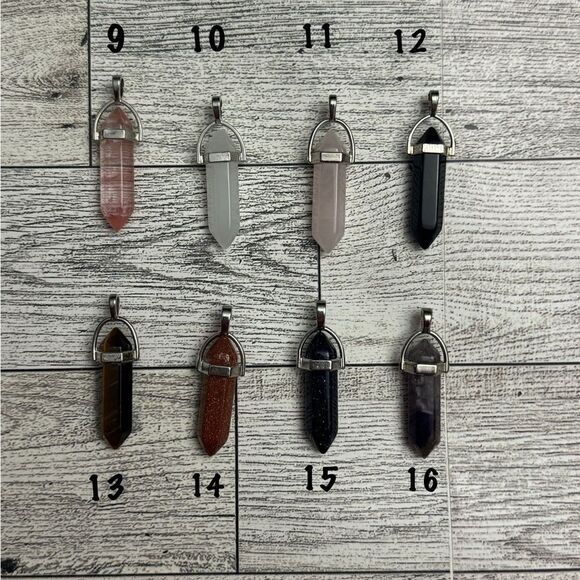 Lot of 24 Crystal & Stone Pendants NEW - Picture 3 of 4